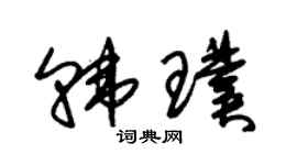 朱锡荣韩璞草书个性签名怎么写