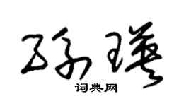 朱锡荣孙瑛草书个性签名怎么写