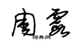 朱锡荣周霞草书个性签名怎么写