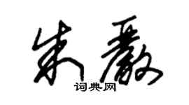 朱锡荣朱严草书个性签名怎么写