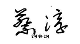 朱锡荣蔡淳草书个性签名怎么写