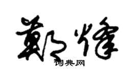 朱锡荣郑烽草书个性签名怎么写