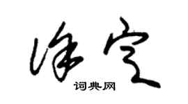 朱锡荣徐定草书个性签名怎么写