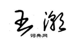 朱锡荣王潮草书个性签名怎么写