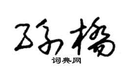 朱锡荣孙桥草书个性签名怎么写