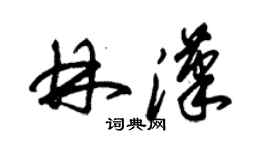 朱锡荣林汉草书个性签名怎么写