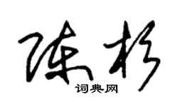 朱锡荣陈杉草书个性签名怎么写