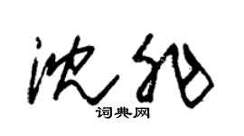朱锡荣沈非草书个性签名怎么写