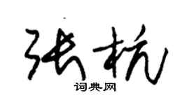 朱锡荣张杭草书个性签名怎么写