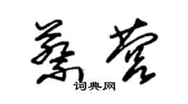 朱锡荣蔡营草书个性签名怎么写