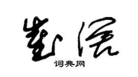 朱锡荣崔阔草书个性签名怎么写