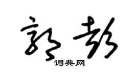 朱锡荣郭彭草书个性签名怎么写