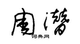 朱锡荣周潜草书个性签名怎么写