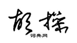 朱锡荣胡操草书个性签名怎么写