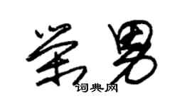 朱锡荣荣男草书个性签名怎么写