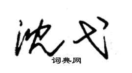 朱锡荣沈弋草书个性签名怎么写