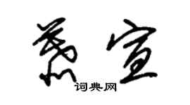 朱锡荣慕宣草书个性签名怎么写