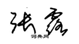 朱锡荣张露草书个性签名怎么写