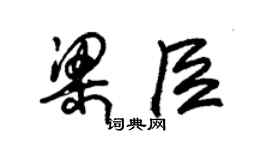 朱锡荣梁臣草书个性签名怎么写