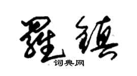 朱锡荣罗镇草书个性签名怎么写