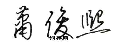 骆恒光萧俊熙草书个性签名怎么写