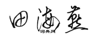 骆恒光田海燕草书个性签名怎么写