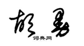 朱锡荣胡曼草书个性签名怎么写