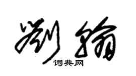 朱锡荣刘翰草书个性签名怎么写
