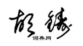 朱锡荣胡铸草书个性签名怎么写