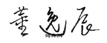 骆恒光董逸辰草书个性签名怎么写