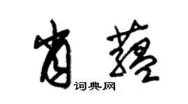 朱锡荣肖蕴草书个性签名怎么写