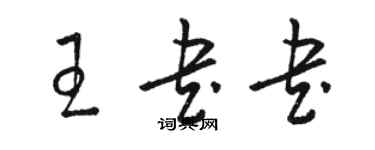 骆恒光王书书草书个性签名怎么写