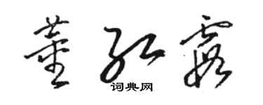 骆恒光董红霞草书个性签名怎么写