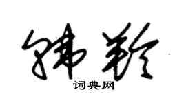 朱锡荣韩羚草书个性签名怎么写