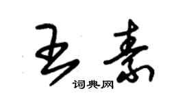朱锡荣王素草书个性签名怎么写