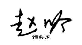 朱锡荣赵吟草书个性签名怎么写