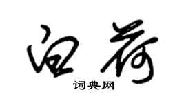 朱锡荣白荷草书个性签名怎么写