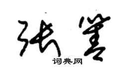 朱锡荣张箐草书个性签名怎么写