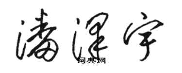 骆恒光潘泽宇草书个性签名怎么写
