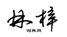 朱锡荣林梓草书个性签名怎么写