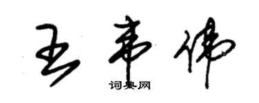 朱锡荣王韦伟草书个性签名怎么写