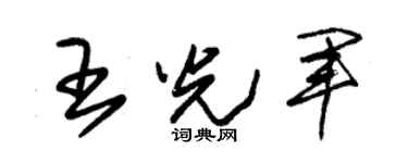 朱锡荣王光军草书个性签名怎么写
