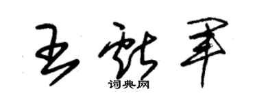 朱锡荣王献军草书个性签名怎么写