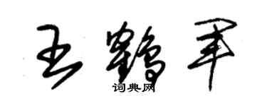 朱锡荣王鹤军草书个性签名怎么写