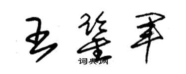 朱锡荣王鉴军草书个性签名怎么写