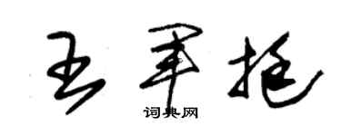 朱锡荣王军挺草书个性签名怎么写