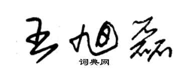 朱锡荣王旭磊草书个性签名怎么写