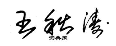 朱锡荣王秋涛草书个性签名怎么写