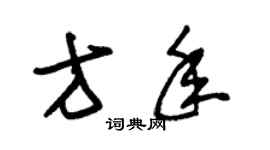 朱锡荣方年草书个性签名怎么写