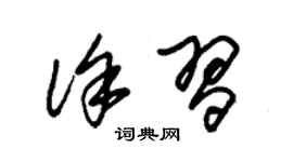 朱锡荣徐习草书个性签名怎么写